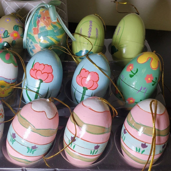 18PK Easter Ornament Eggs - Picture 3 of 5